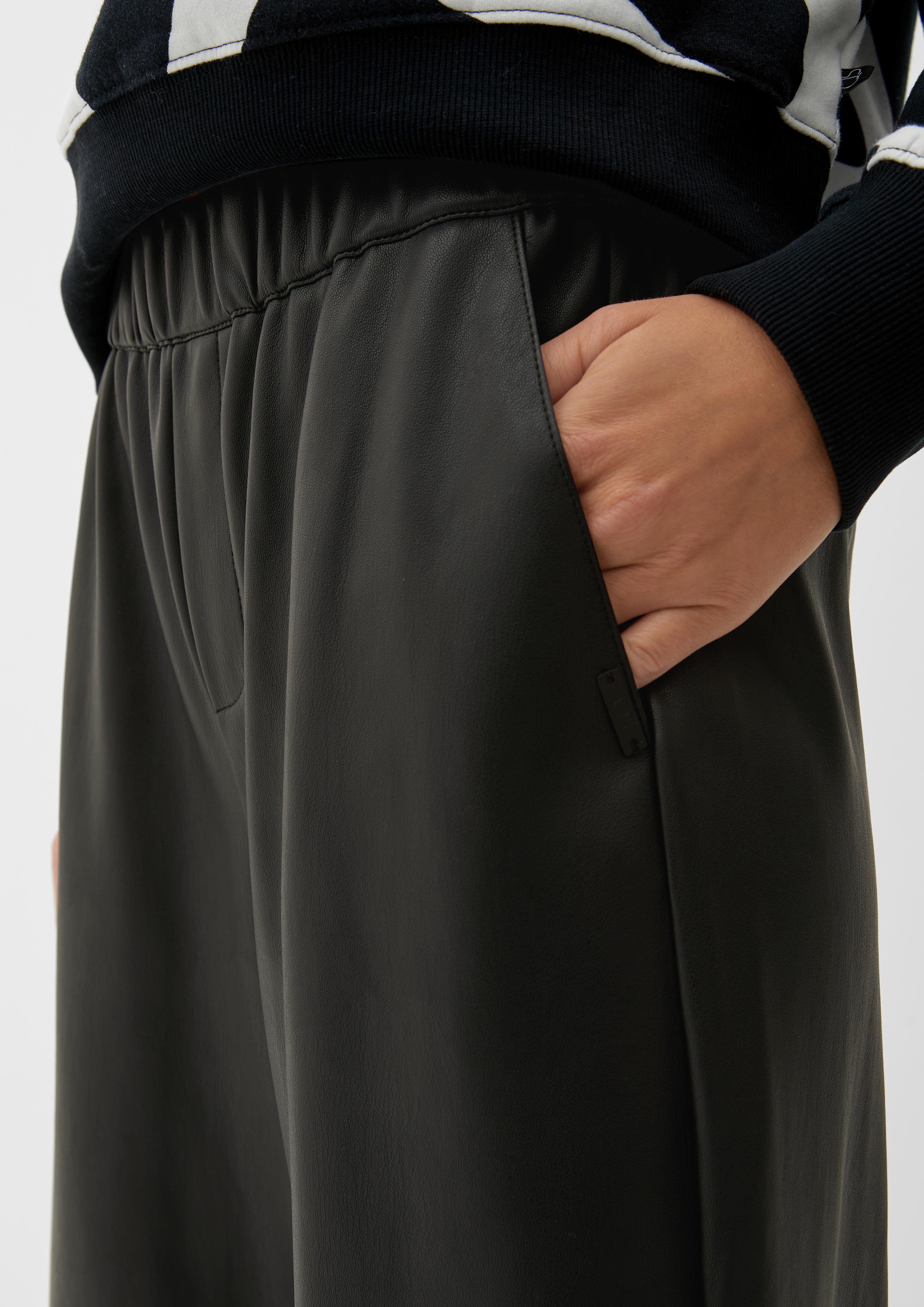 Lederimitathose mit Elastikbund  2125275-9999