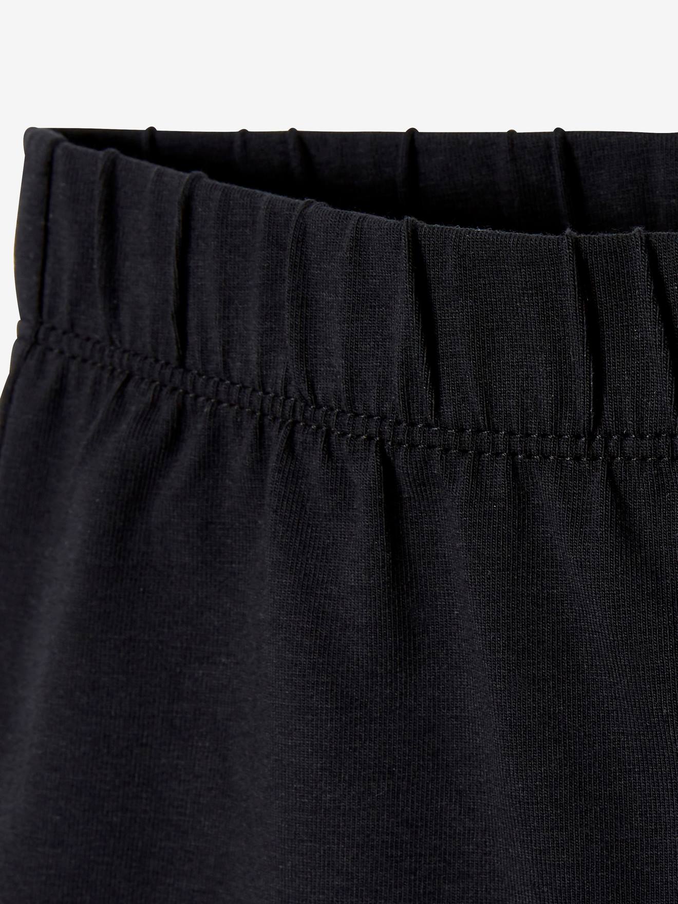 Vertbaudet 2er-Pack Mädchen Shortys Oeko-Tex - grau meliert+schwarz
