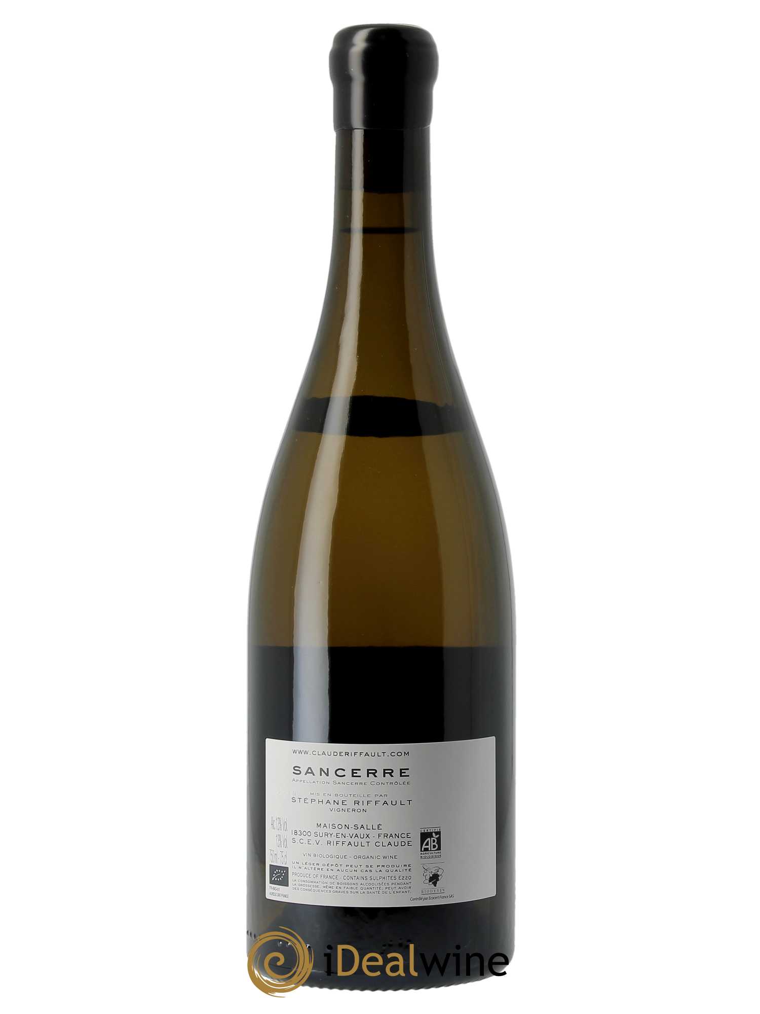 Sancerre Les Chasseignes Claude Riffault  2021 - Lot de 1 Bouteille