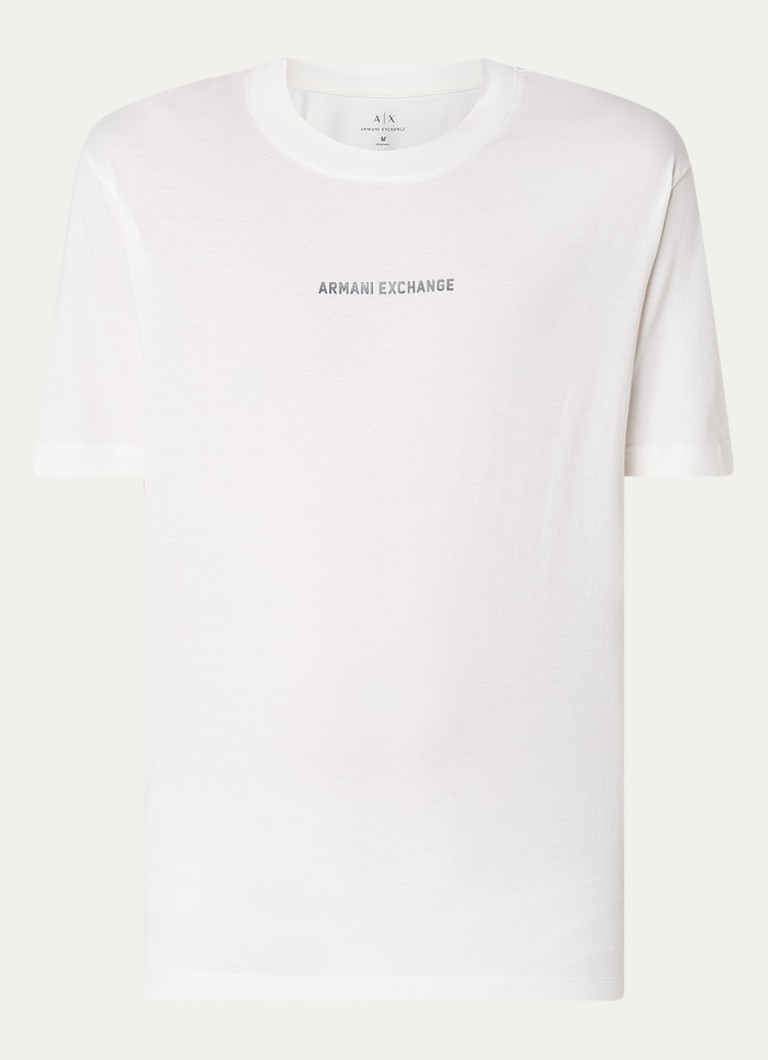 T-shirt Armani Exchange con logo e stampa sul retro.