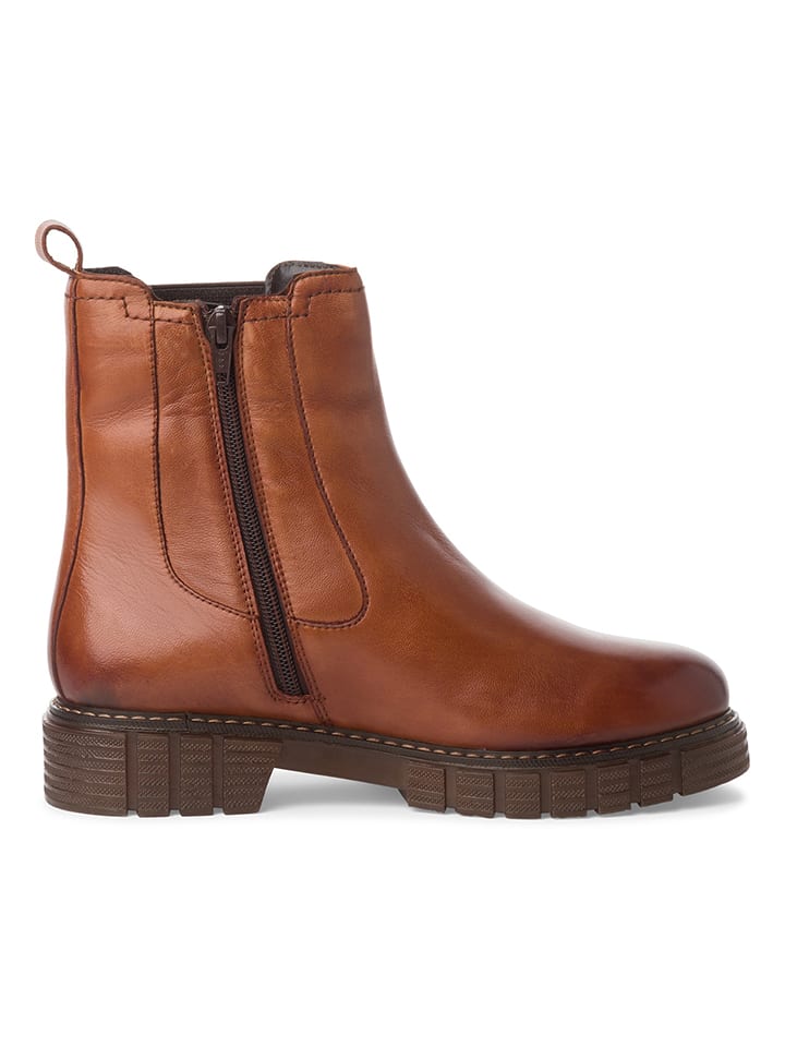 s.Oliver Leder-Boots in Hellbraun günstig kaufen