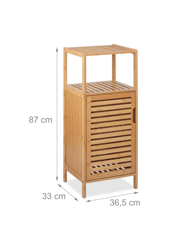 relaxdays Badschrank in Natur - (B)36,5 x (H)87 x (T)33 cm günstig kaufen onesize