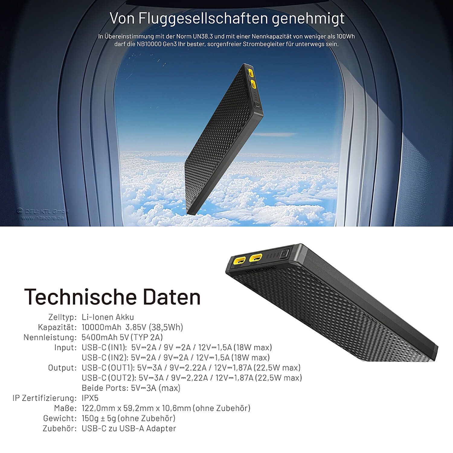 Powerbank NB10000 Gen3 - 10000mAh