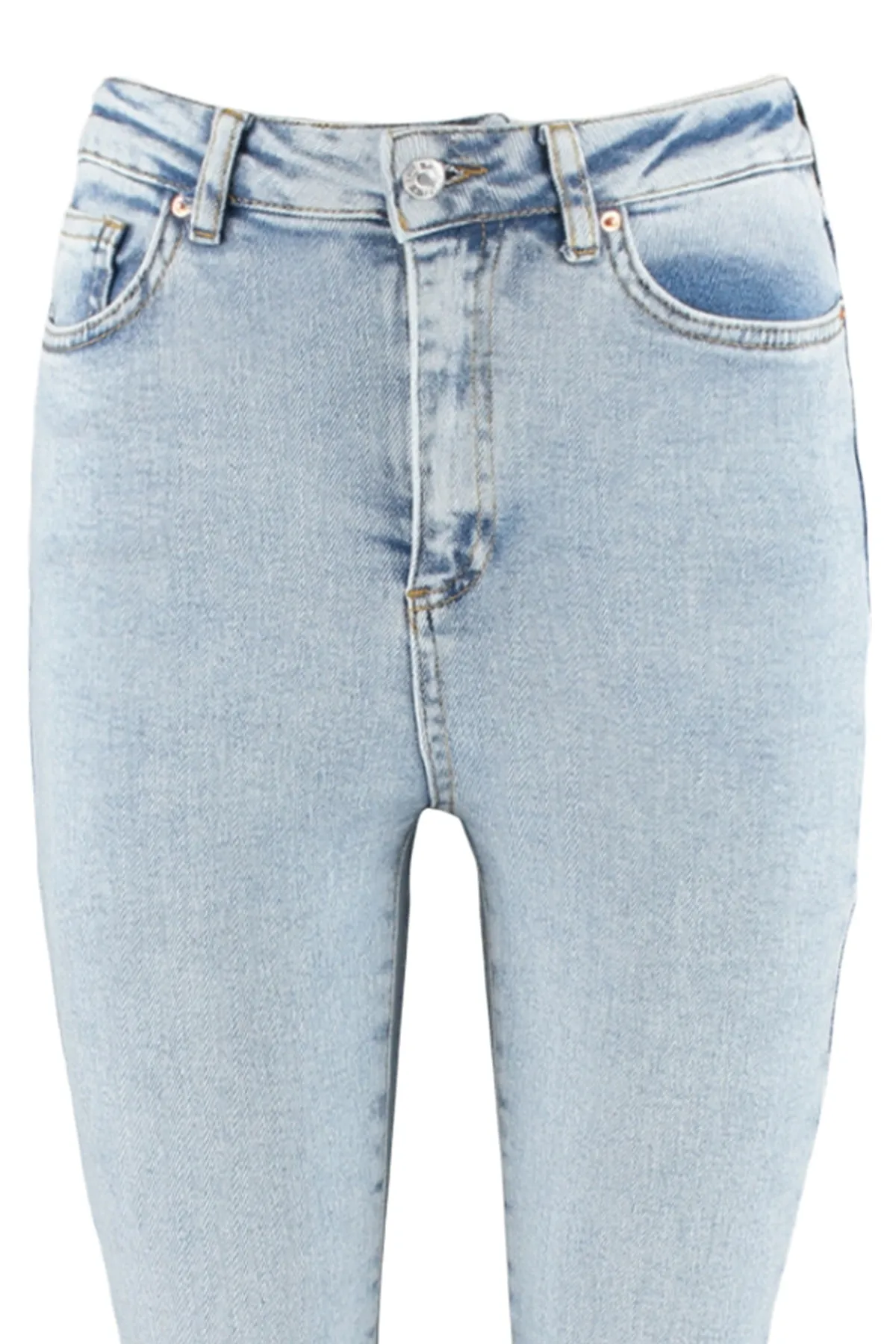 Trendyol Collection  Hellblaue Skinny Jeans mit hoher Taille TWOSS23JE00072