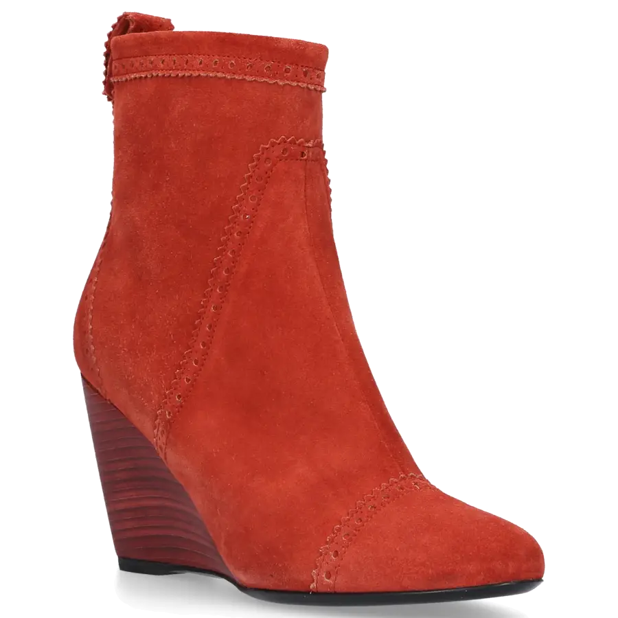 Balenciaga - Stiefeletten Kalbsleder Veloursleder Lochmuster orange - orange
