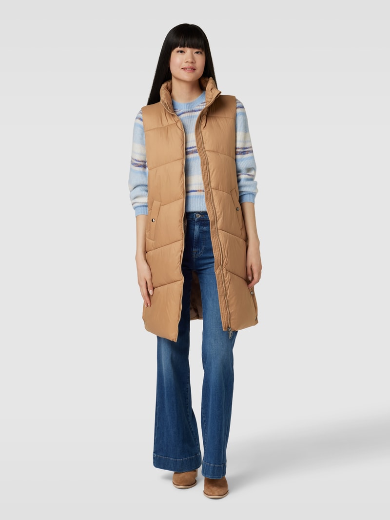 Steppweste mit Stehkragen Modell 'UPPSALA' in camel