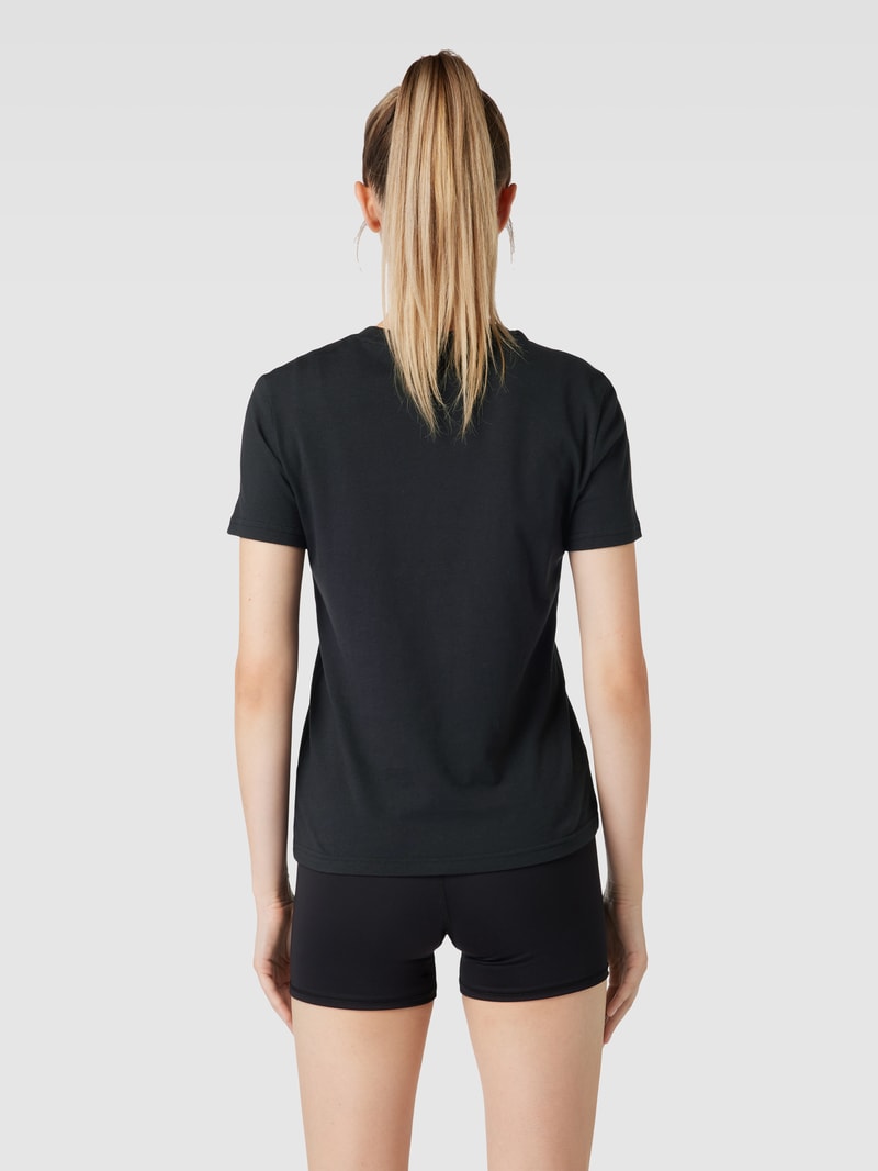 T-Shirt mit Galonstreifen in schwarz