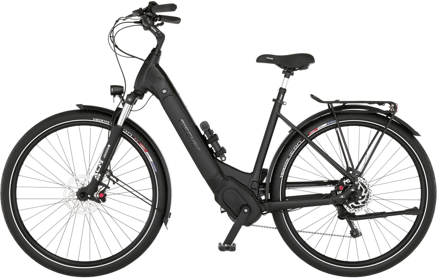 FISCHER Fahrrad E-Bike CITA 8.0I 711, 10 Gang Shimano Nexus Schaltwerk, Kettenschaltung, Mittelmotor, 711 Wh Akku, (Schloss)