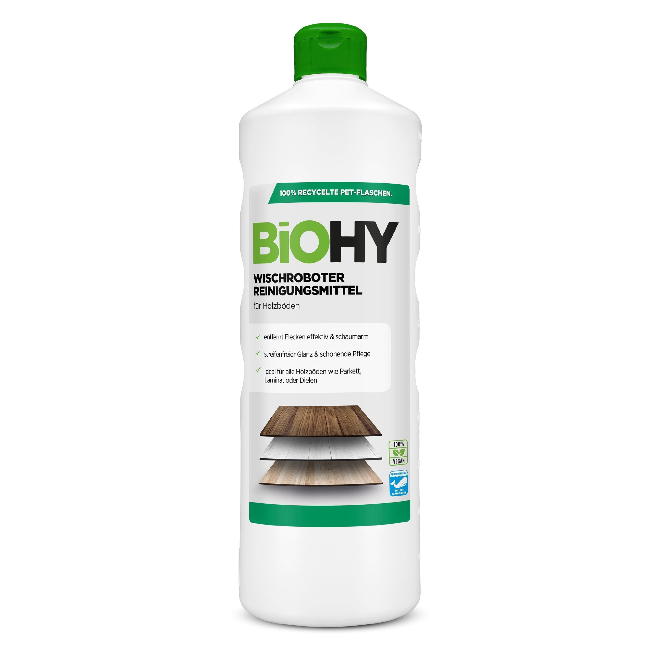 BiOHY Wischroboter Reinigungsmittel für Holzböden 1 x 250 ml Flasche... Vinyl- und Designbodenreiniger (1-St)