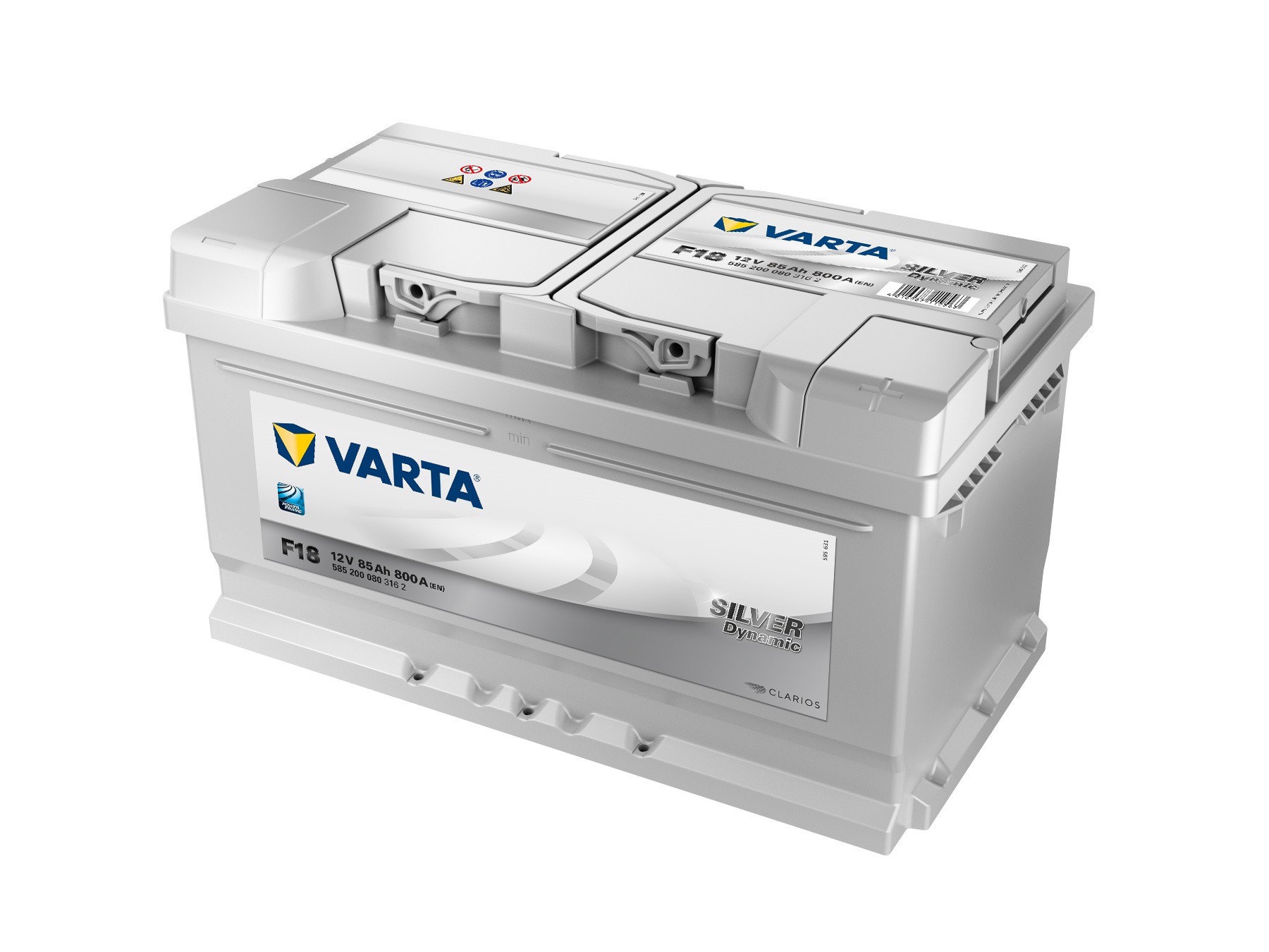 VARTA Silver Dynamic Autobatterie F18, 85 Ah, 800 A - ATU