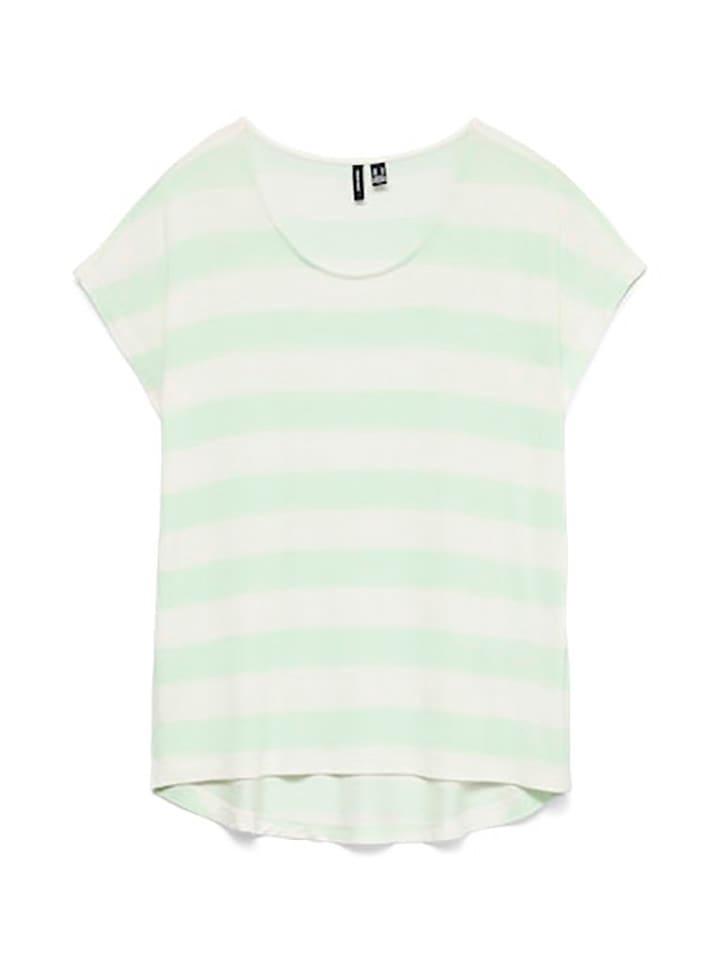 Vero Moda Shirt in Hellgrün/ Weiß günstig kaufen