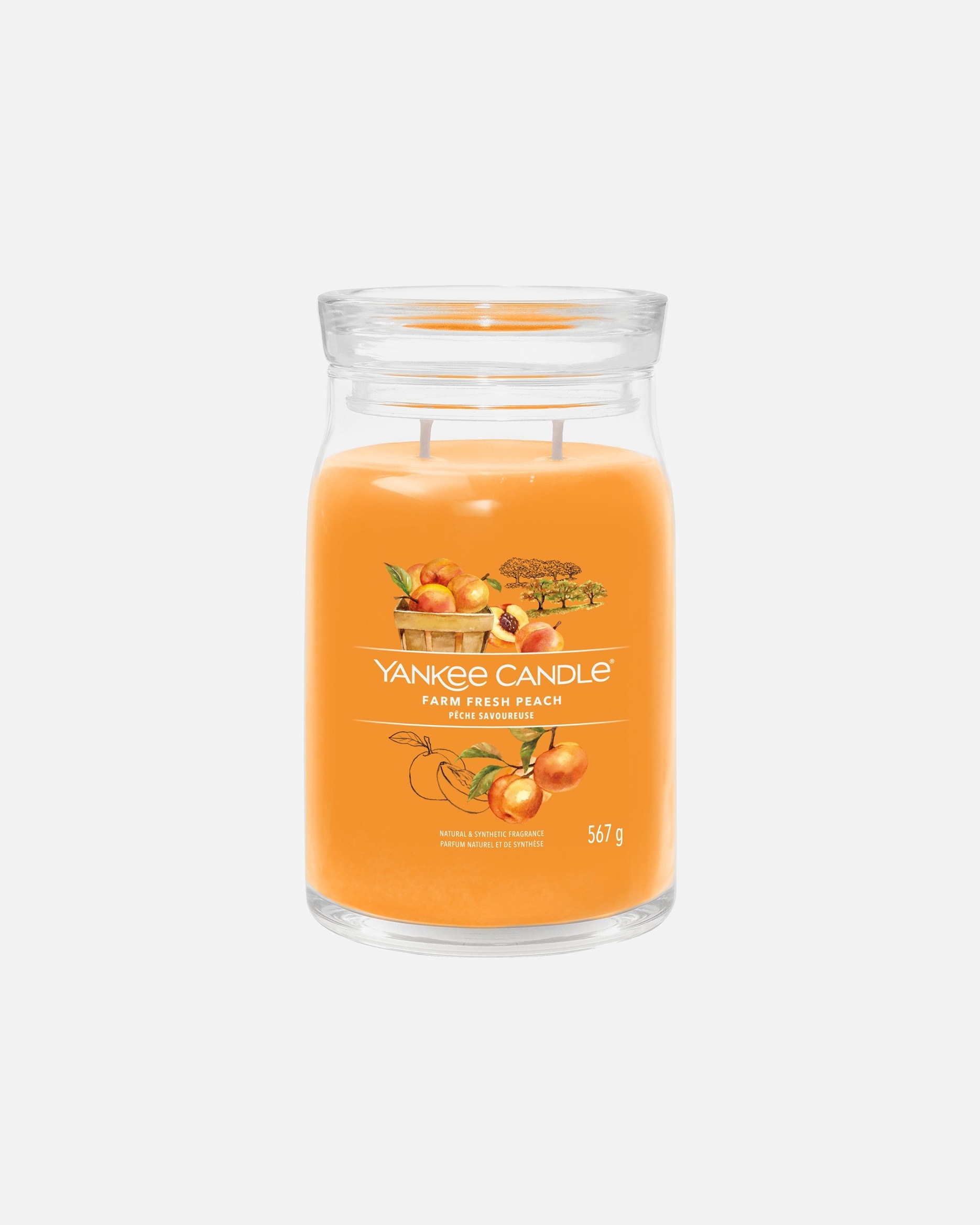 YANKEE CANDLE Stor krukke med smakfull fersken