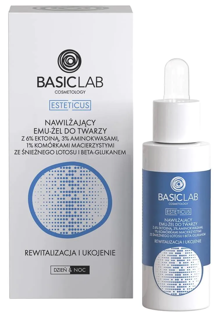 BasicLab Esteticus Fugtgivende emu-gel med 6% ectoin og lotusstamceller