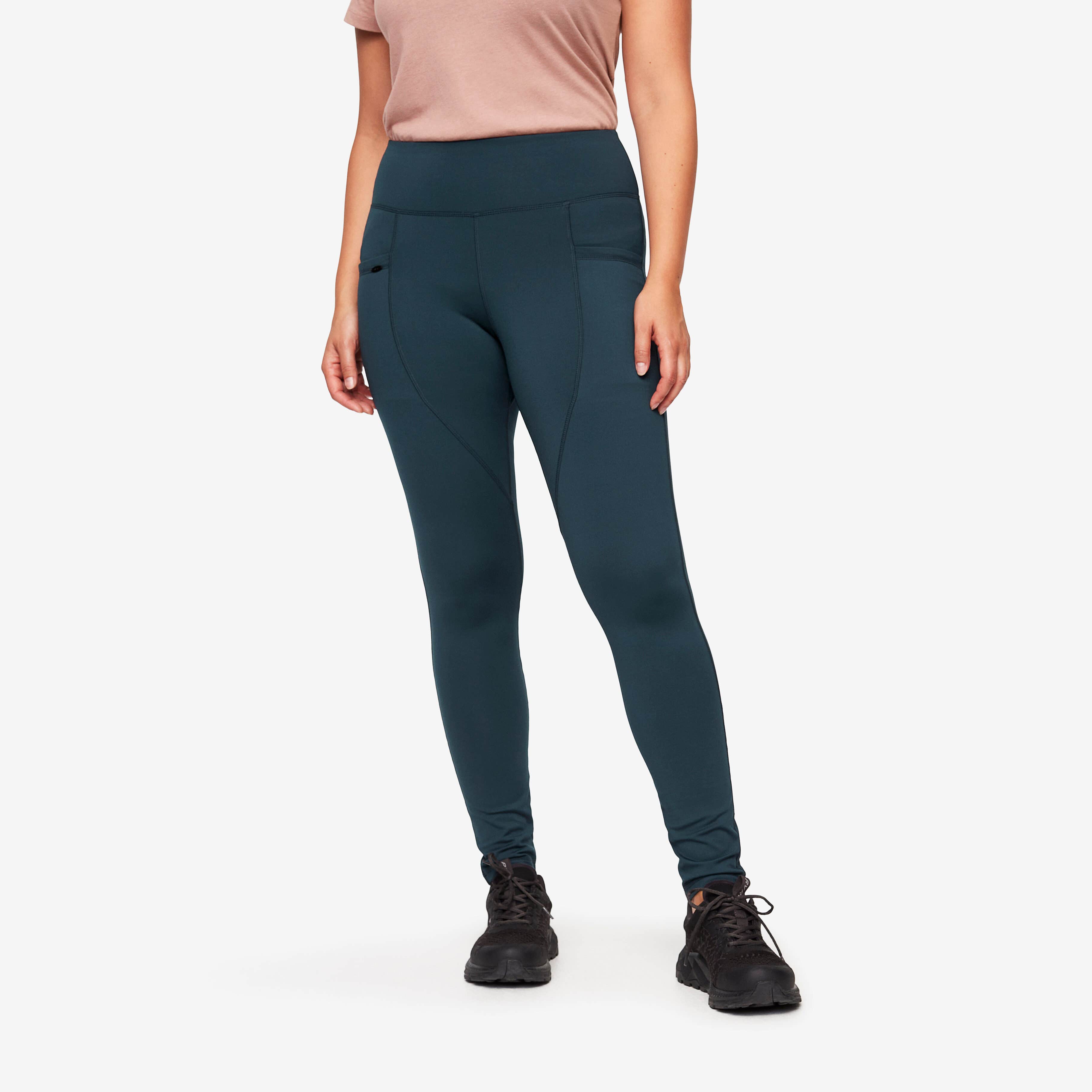 Glacier Fleece Lined Tights Femme Blueberry