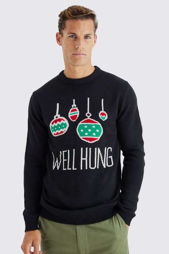 Tall Weihnachtspullover mit Well Hung Print