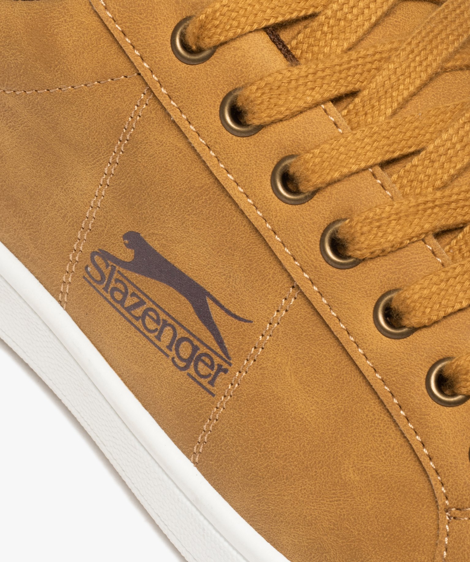 Baskets homme unies à lacets - Slazenger camel | GEMO