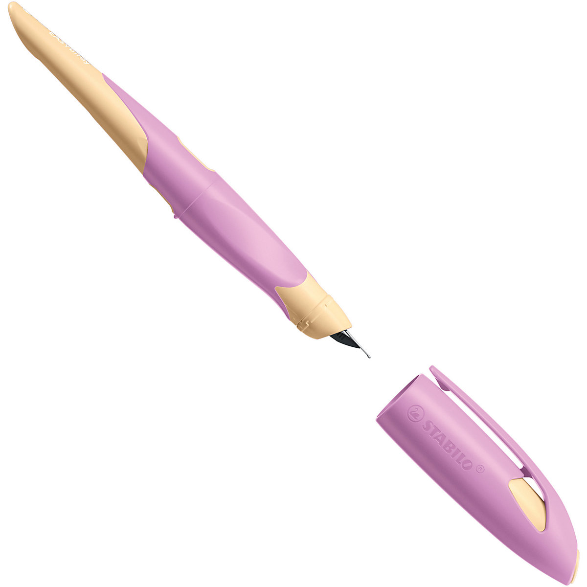 Schulfüller EASYbirdy Linkshänder M-Feder Pastel Edition soft pink/apricot, inkl. Patrone & Einstellwerkzeug