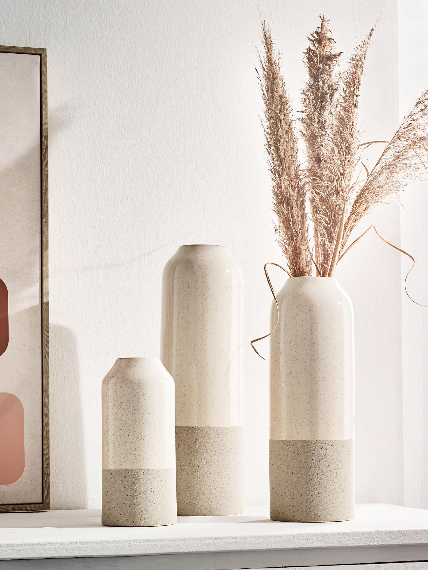 Linda Vase, Beige