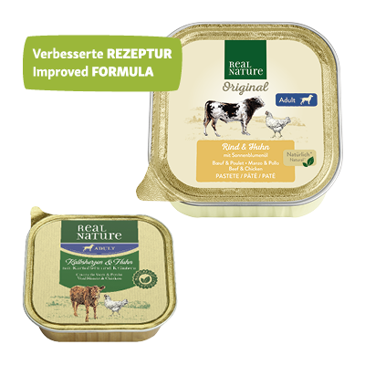 REAL NATURE Hundenassfutter REAL NATURE Adult 17x100g Huhn & Rind