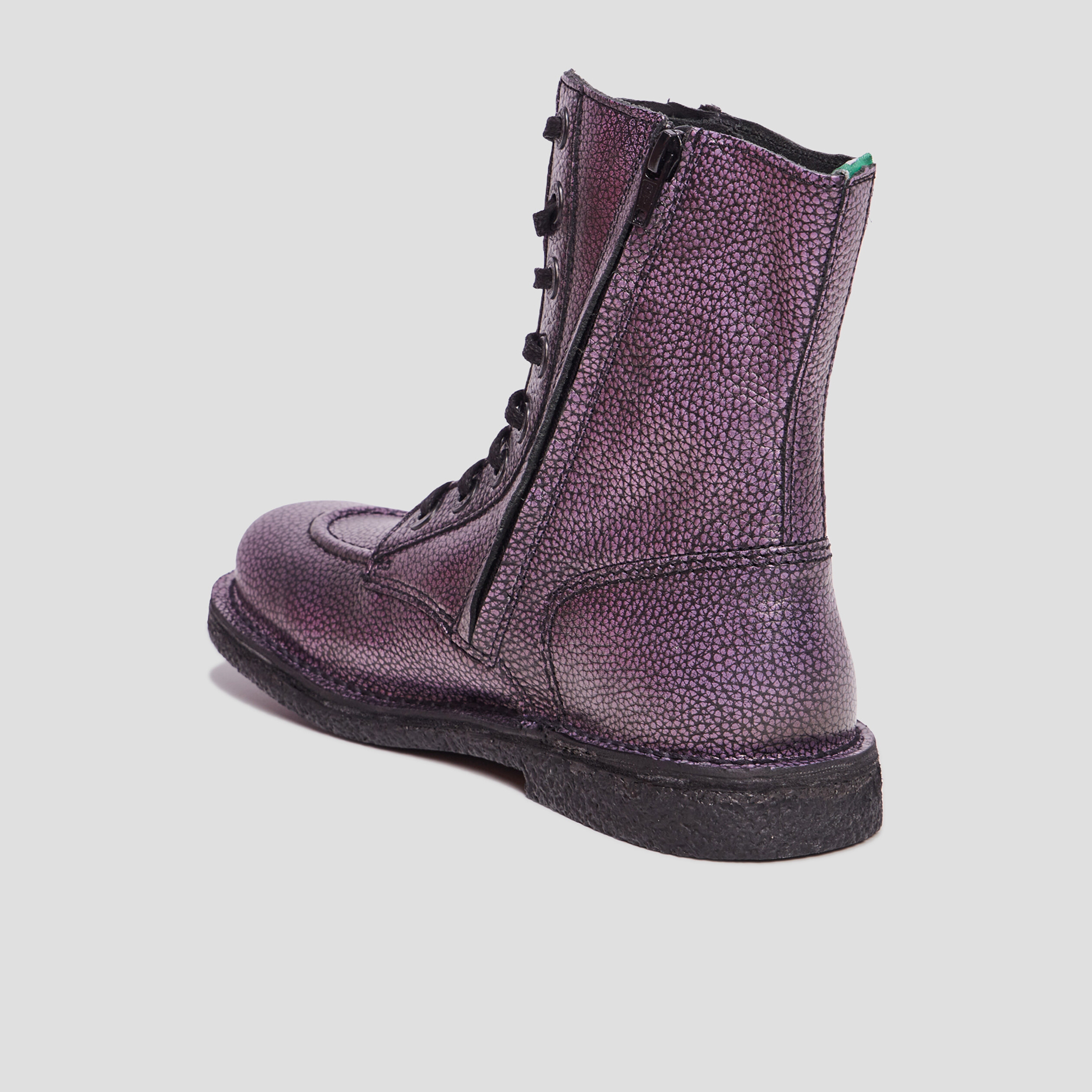 Bottines en cuir Kickers Meetickzip violet femme | La Halle