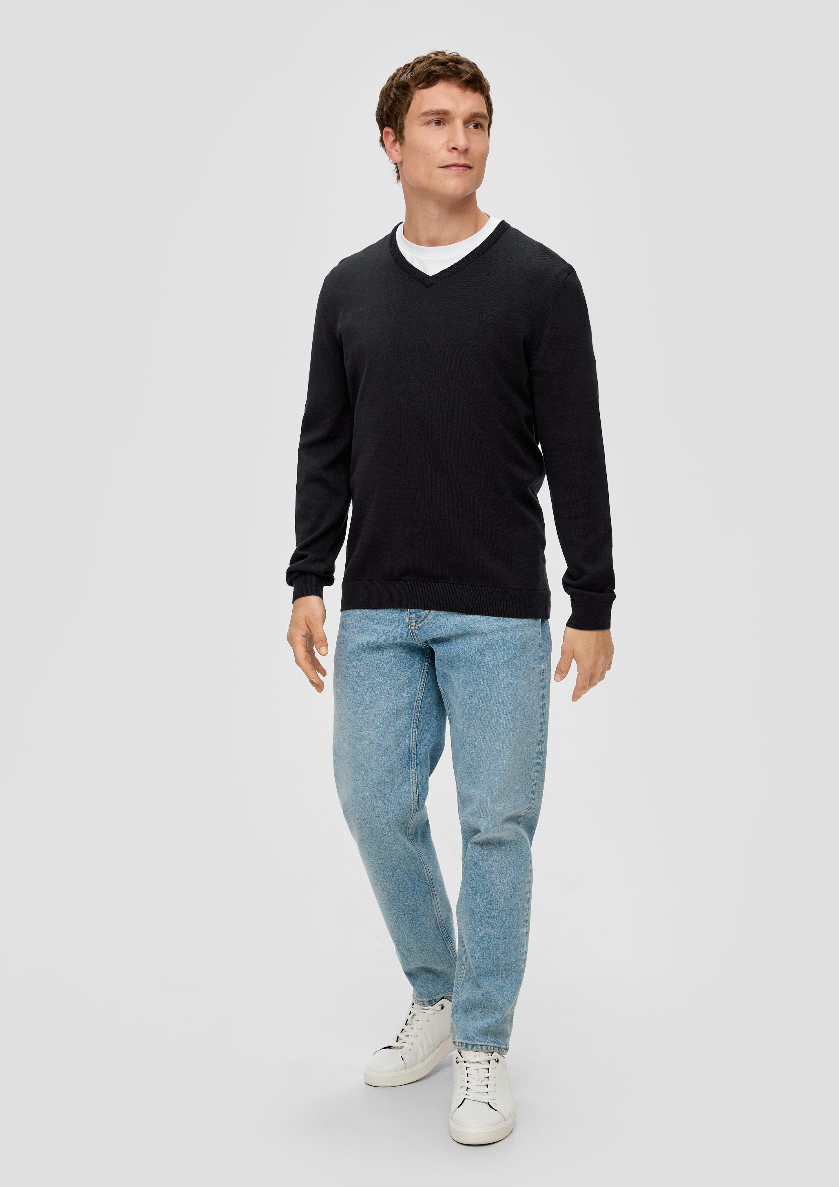 Strickpullover mit Logostickerei  2143174-9999