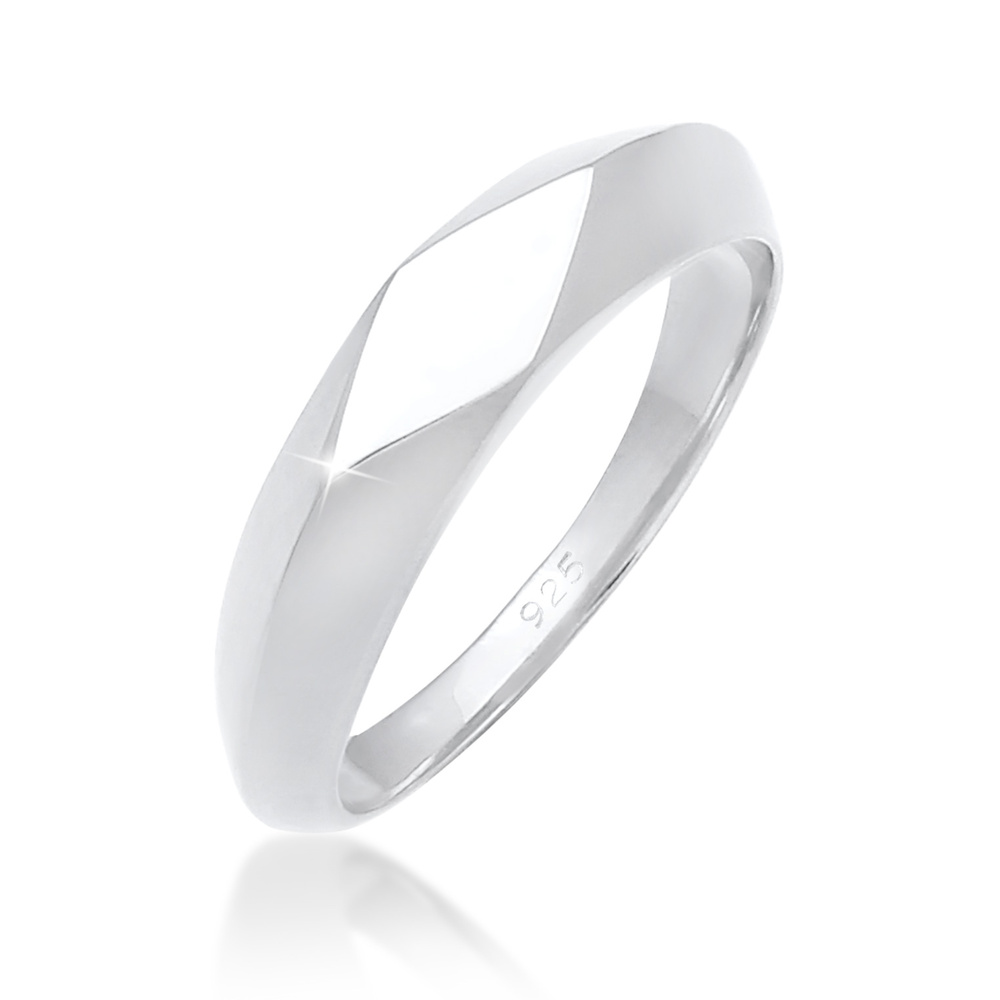 Elli Elli Bague Pinky Minimale Bague Femme - Argent (925/1000) Bague