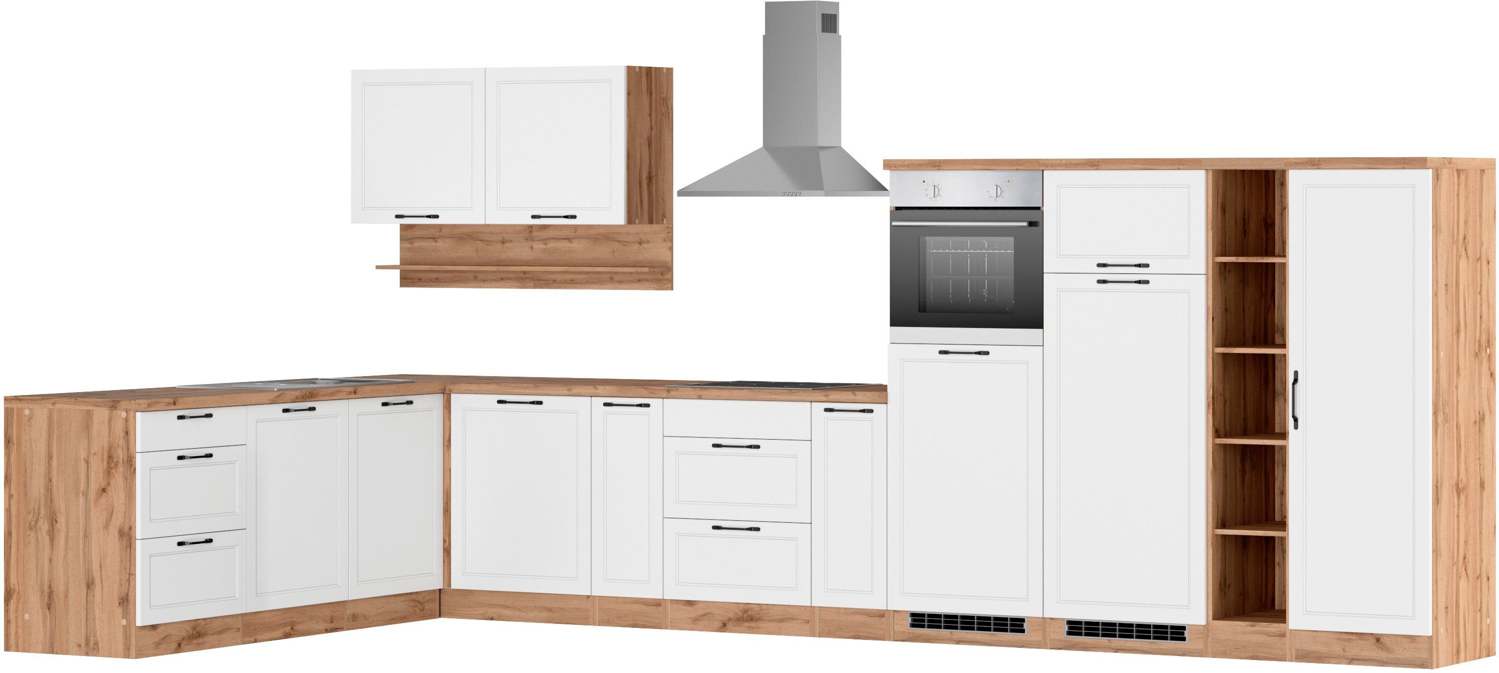 HELD MÖBEL Küche Lana, Stellbreite 240/440 cm, wahlweise mit E-Geräten