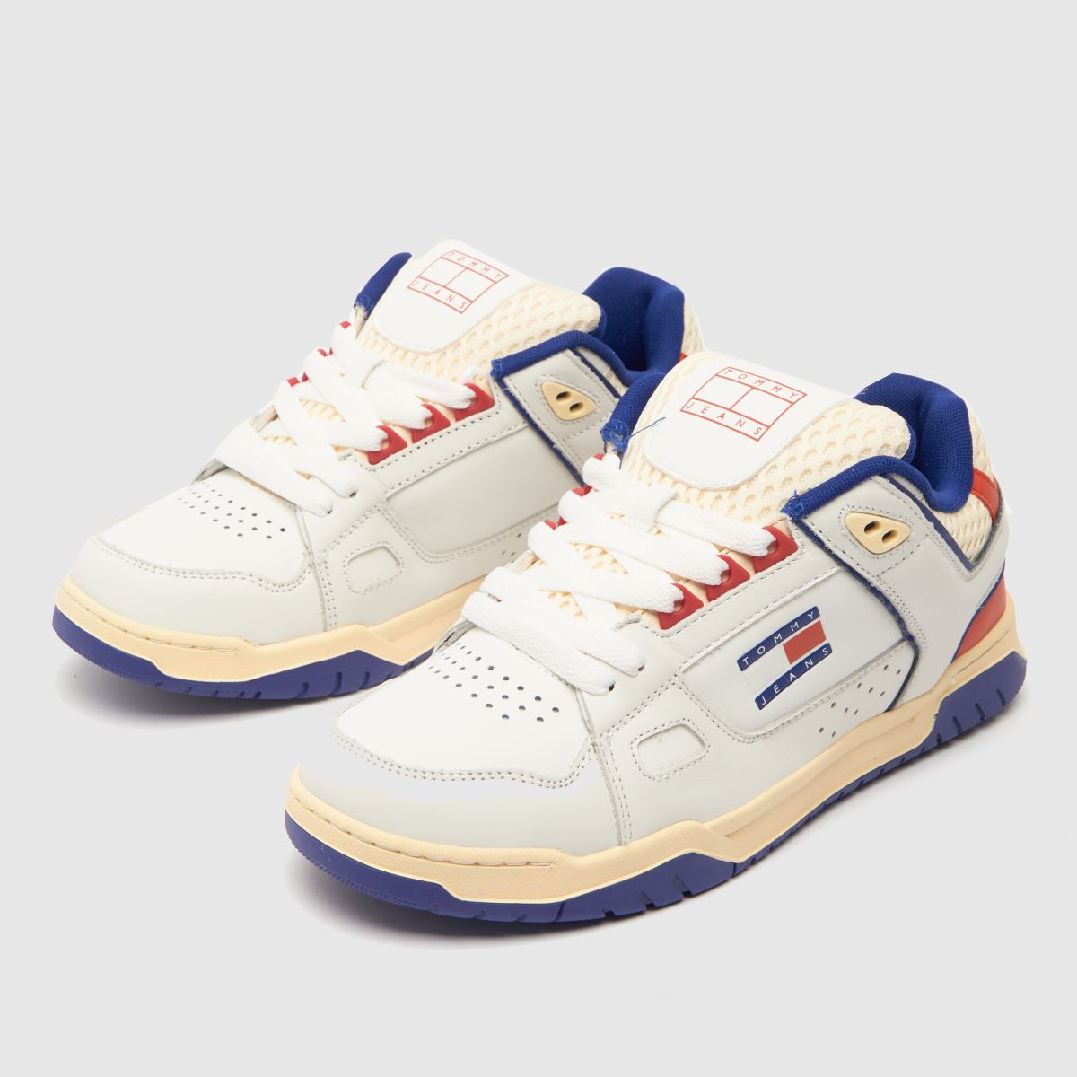 Tommy Jeans skater alacsony szárú tornacipő fehér és kék színben