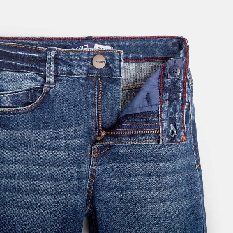 Jean skinny denim chaud stone bleu garçon