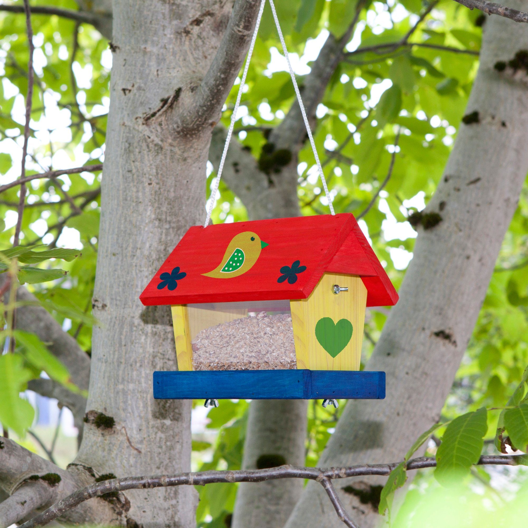 Windhager Vogelhaus Woodpecker, Bausatz inkl. Farbset zum Bemalen