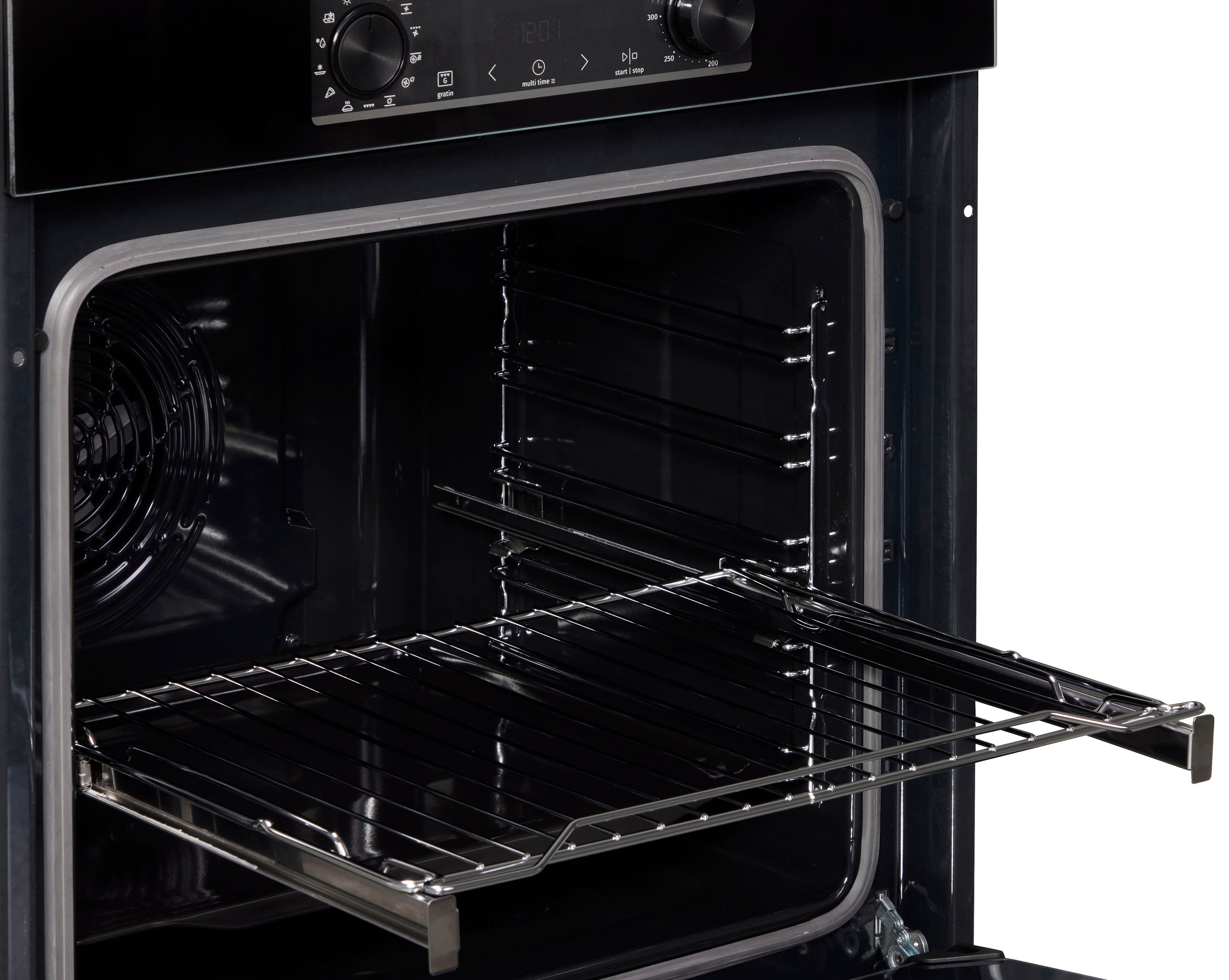 GORENJE Backofen-Set Black Pacific Basic Set, mit 1-fach-Teleskopauszug, Aqua Clean, ExtraSteam