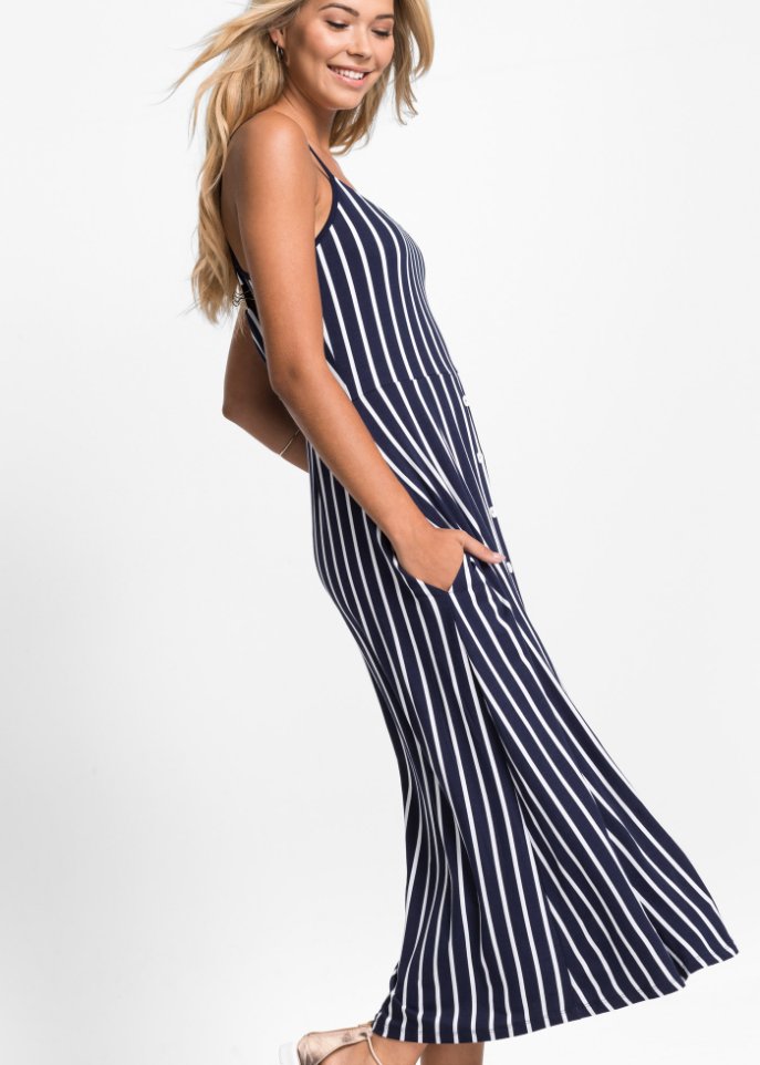 Sommerliches Jerseykleid mit Knopfleiste