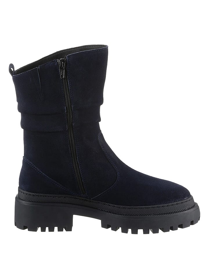 Heine Leder-Stiefel in Dunkelblau günstig kaufen