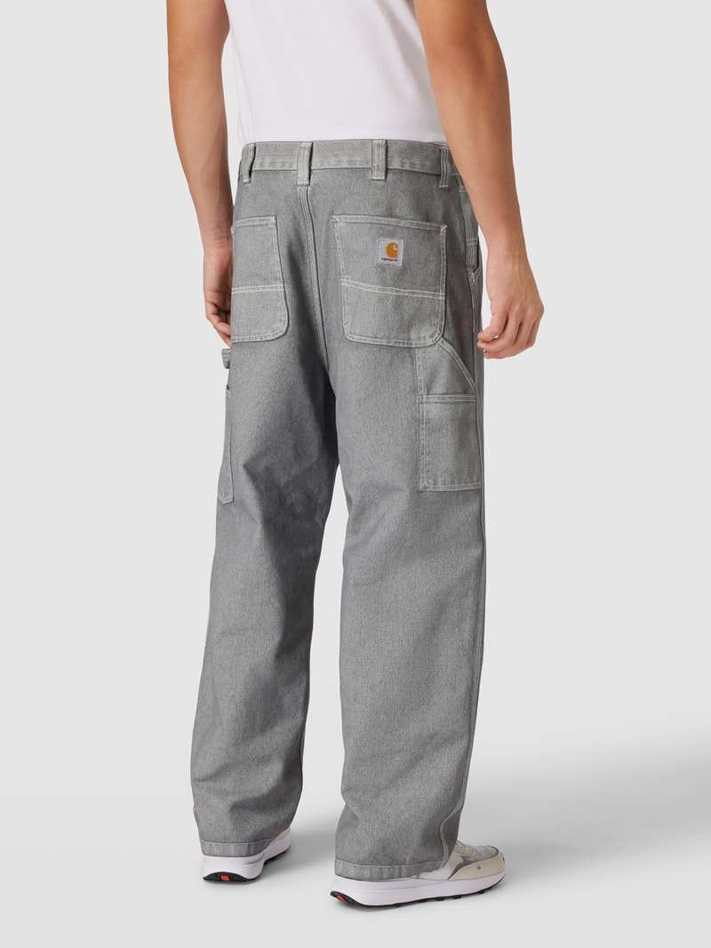 Bootcut Jeans in Melange-Optik in anthrazit meliert