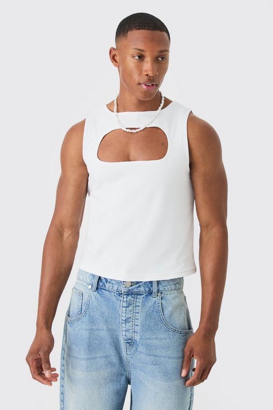 Muscle-Fit Cut-Out Tanktop