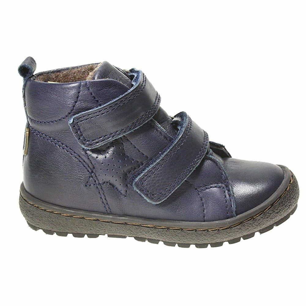 BISGAARD Stiefel Jungen blau Klett Navy