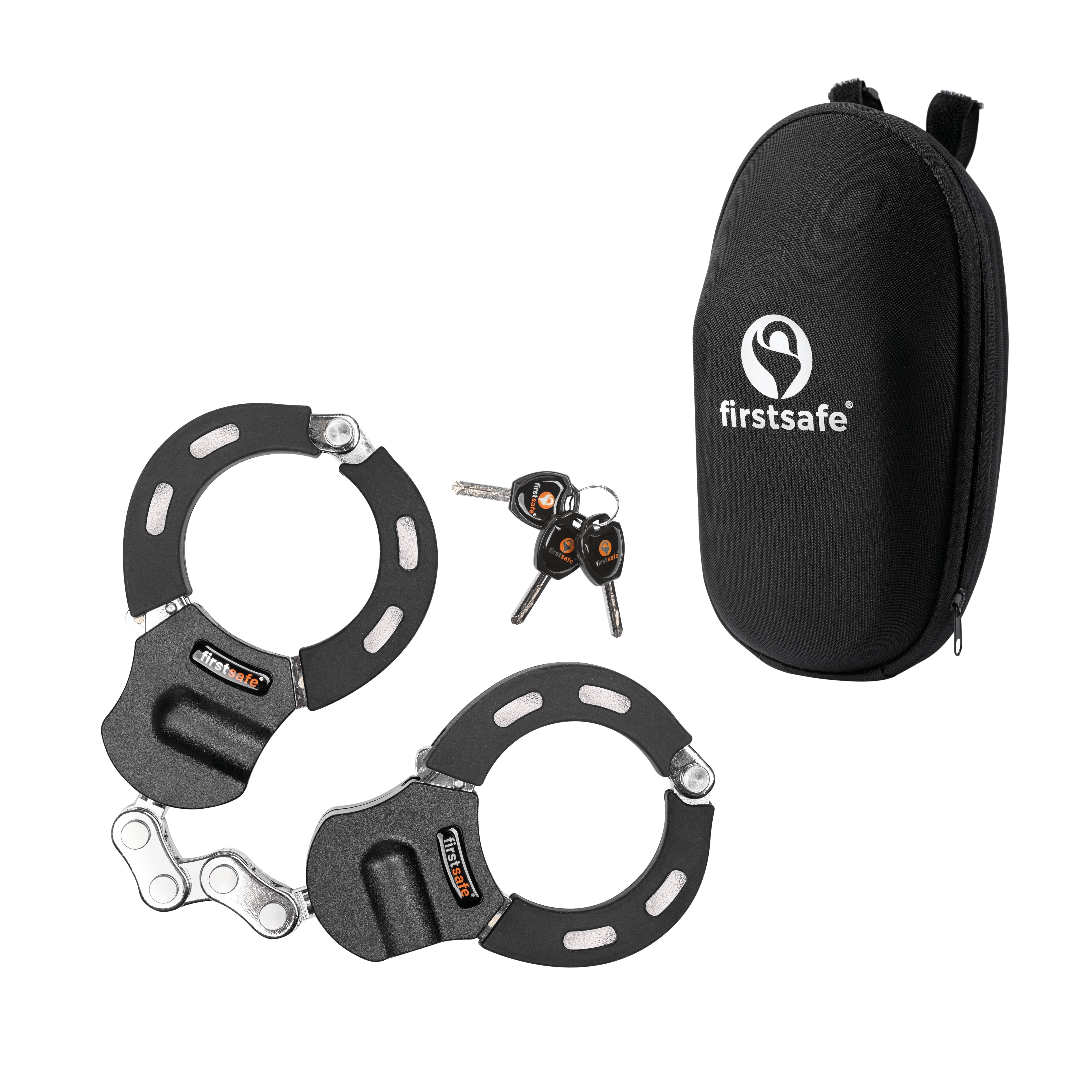 firstsafe Kettenschloss Handschellenschloss für E Scooter Schloss mit Tasche