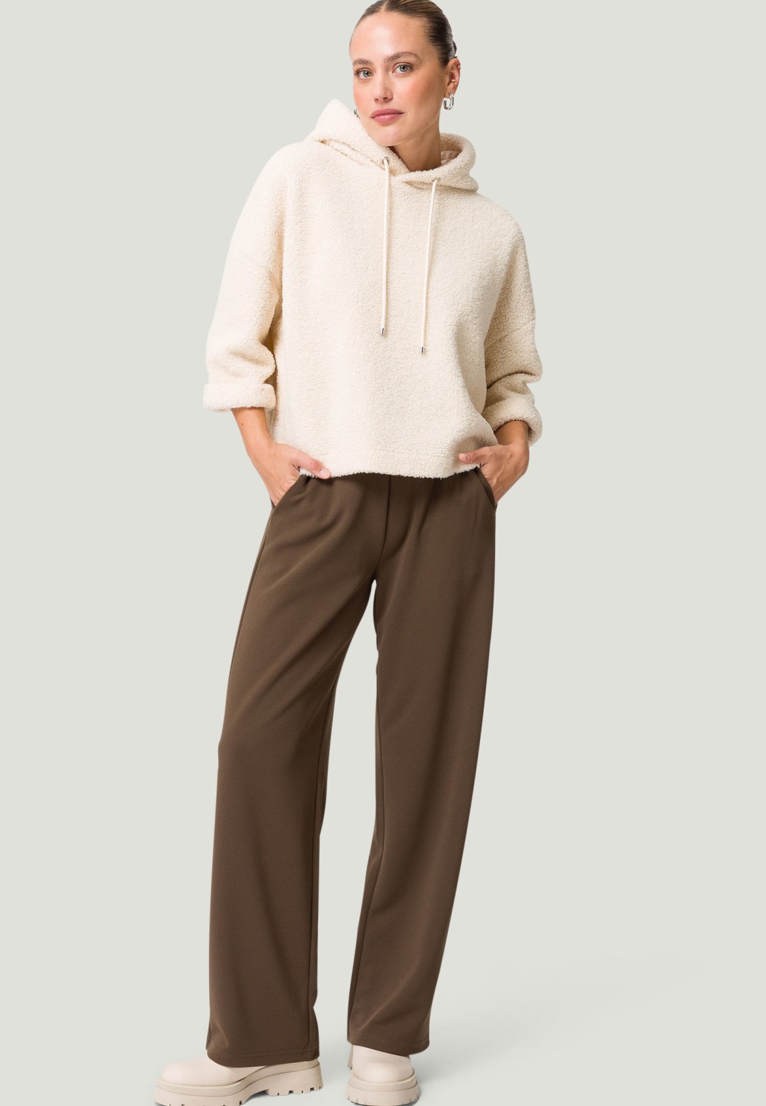 Sweatshirt Teddyfell mit Kapuze