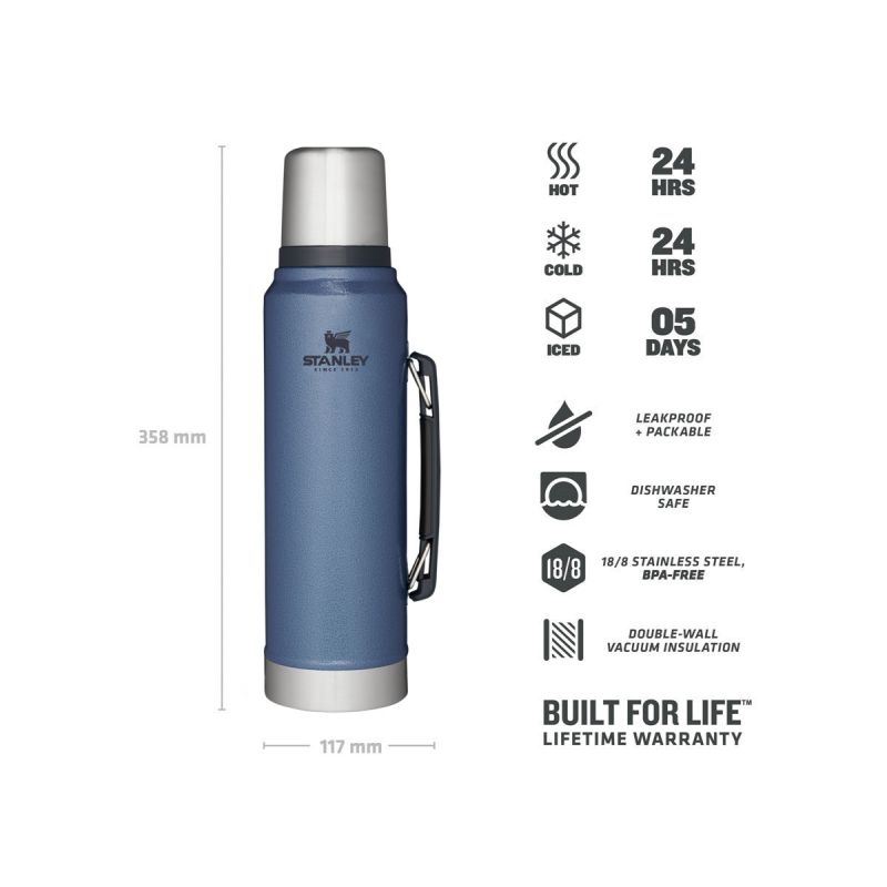 Stanley Classic Legendary Bottle 1.1qt \/1l Hammertone Lake