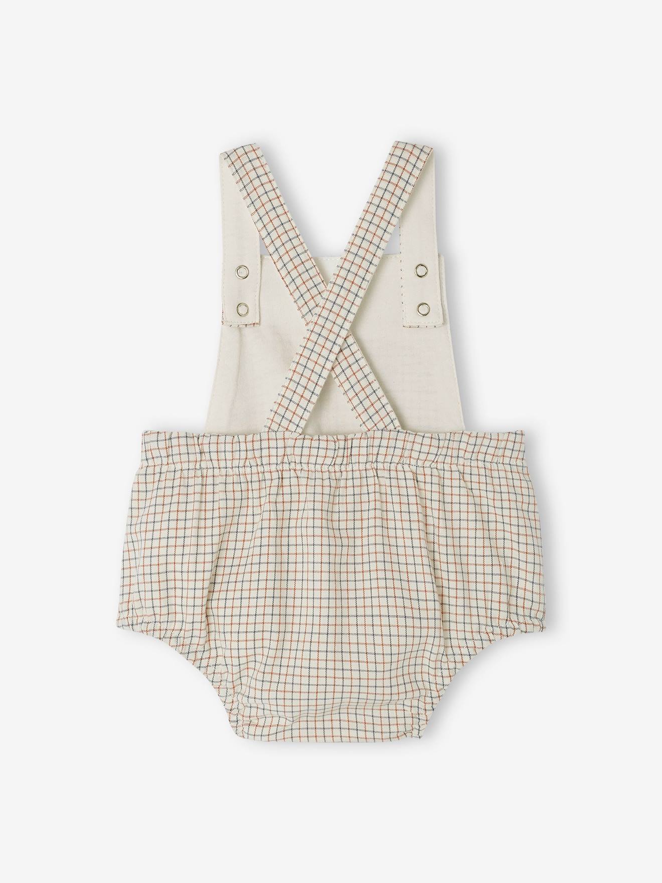 Vertbaudet Baby Latzhose, Retro-Chic - wollweiß