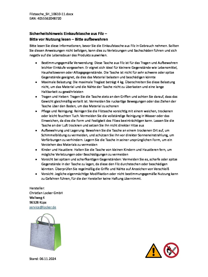 kobolo Einkaufstasche GREENFELTBAG in Grau günstig kaufen onesize