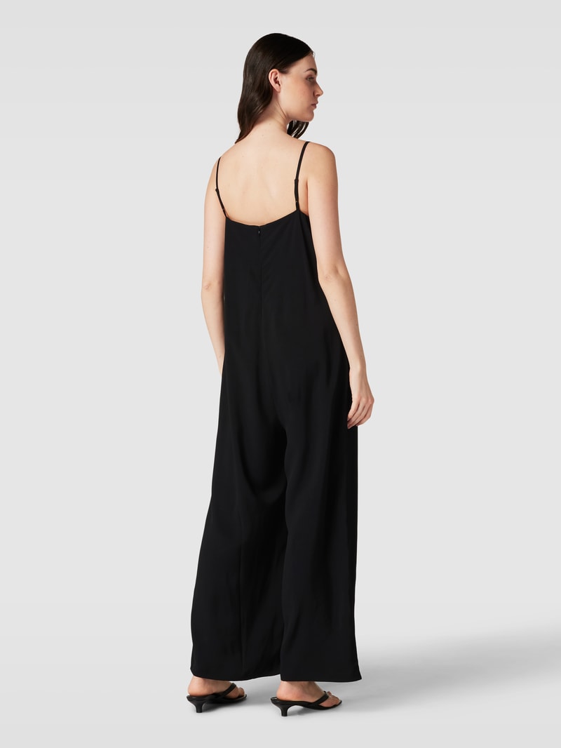 Jumpsuit aus reiner Viskose in schwarz