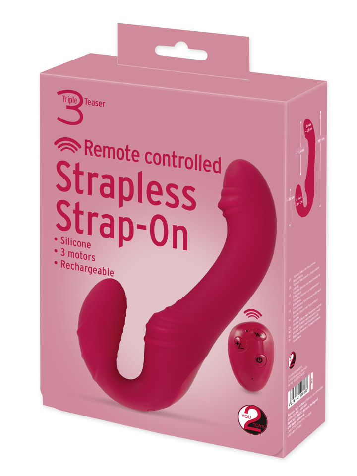 You2Toys Vibrator RC Strapless Strap-On 3 in rot günstig kaufen 19 cm