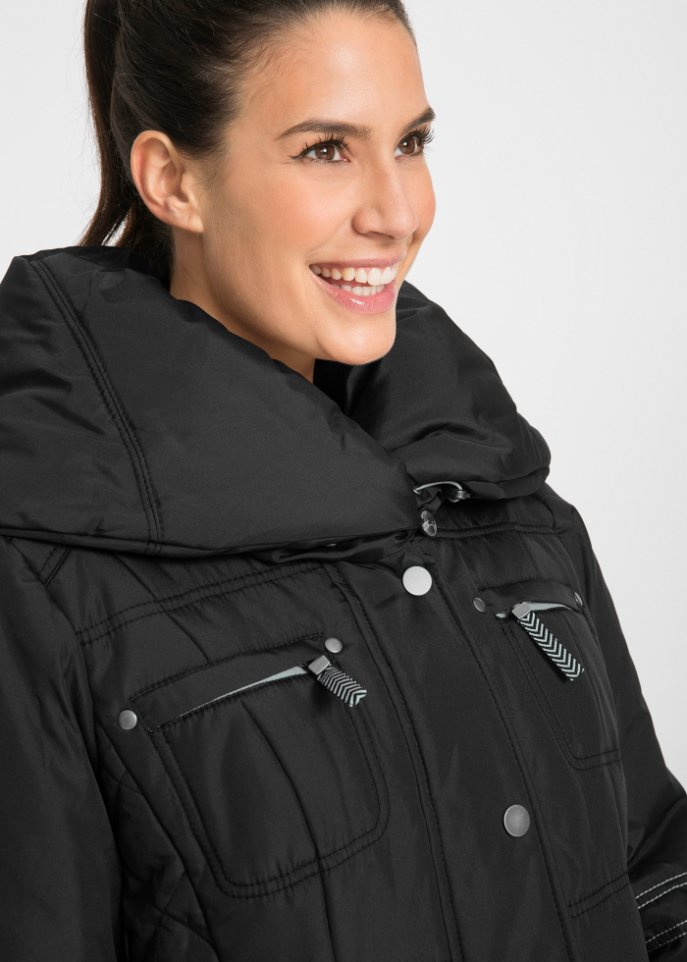 Steppjacke mit großem Stehkragen