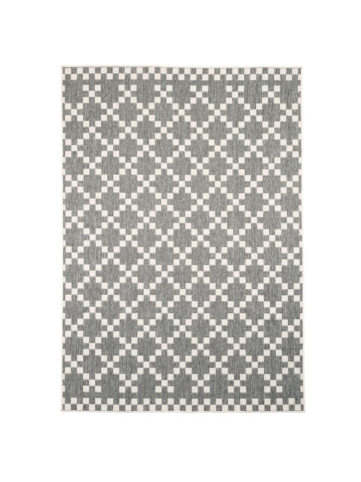 Pergamon In- und Outdoor Teppich Newport Modern Karo in Silber günstig kaufen