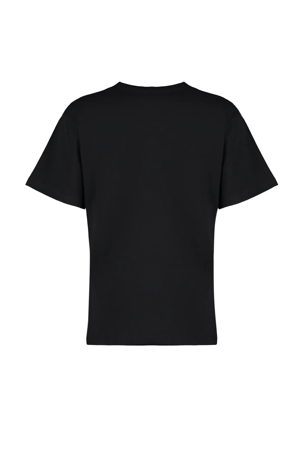 Trendyol Collection  Schwarzes, bedrucktes Boyfriend-Strick-T-Shirt mit Rundhalsausschnitt aus 100 % Baumwolle TWOSS23TS00113