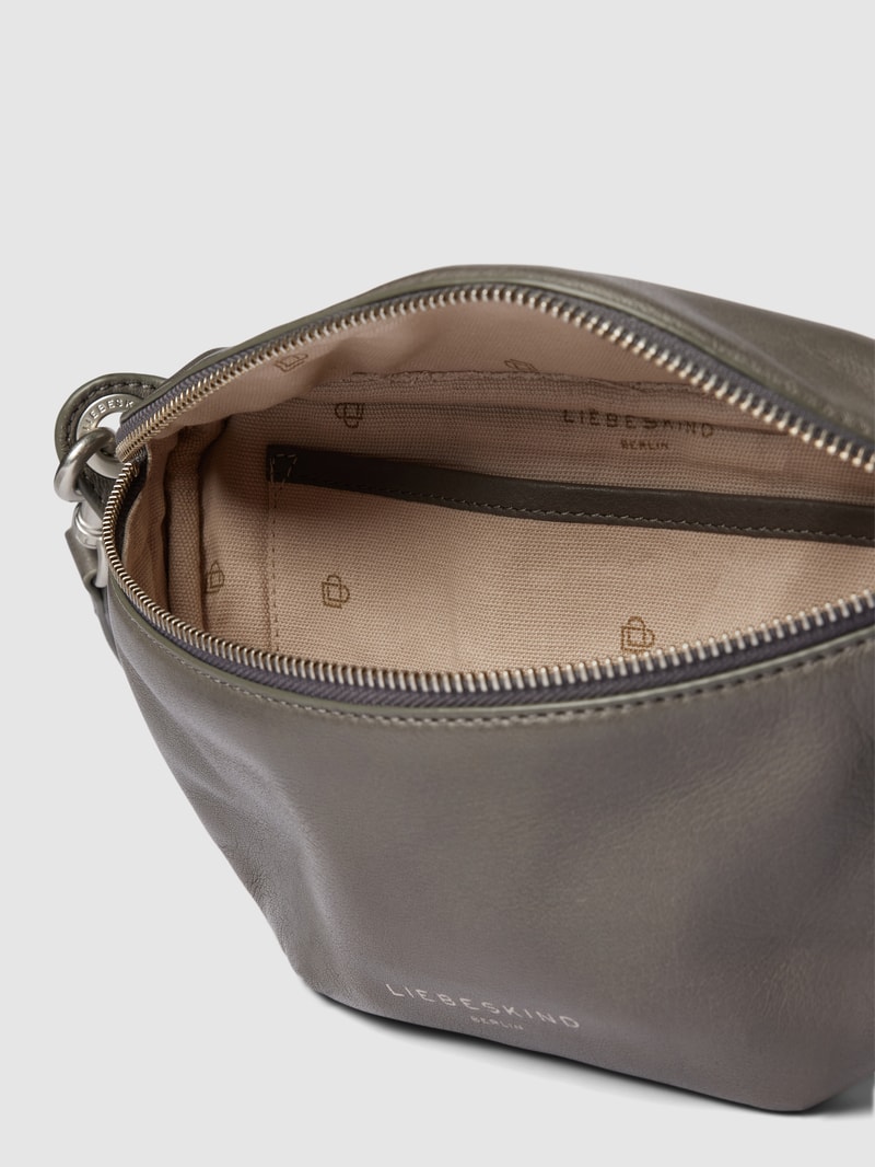 Crossbody Bag aus Leder Modell 'Tavia' in dunkelgrau