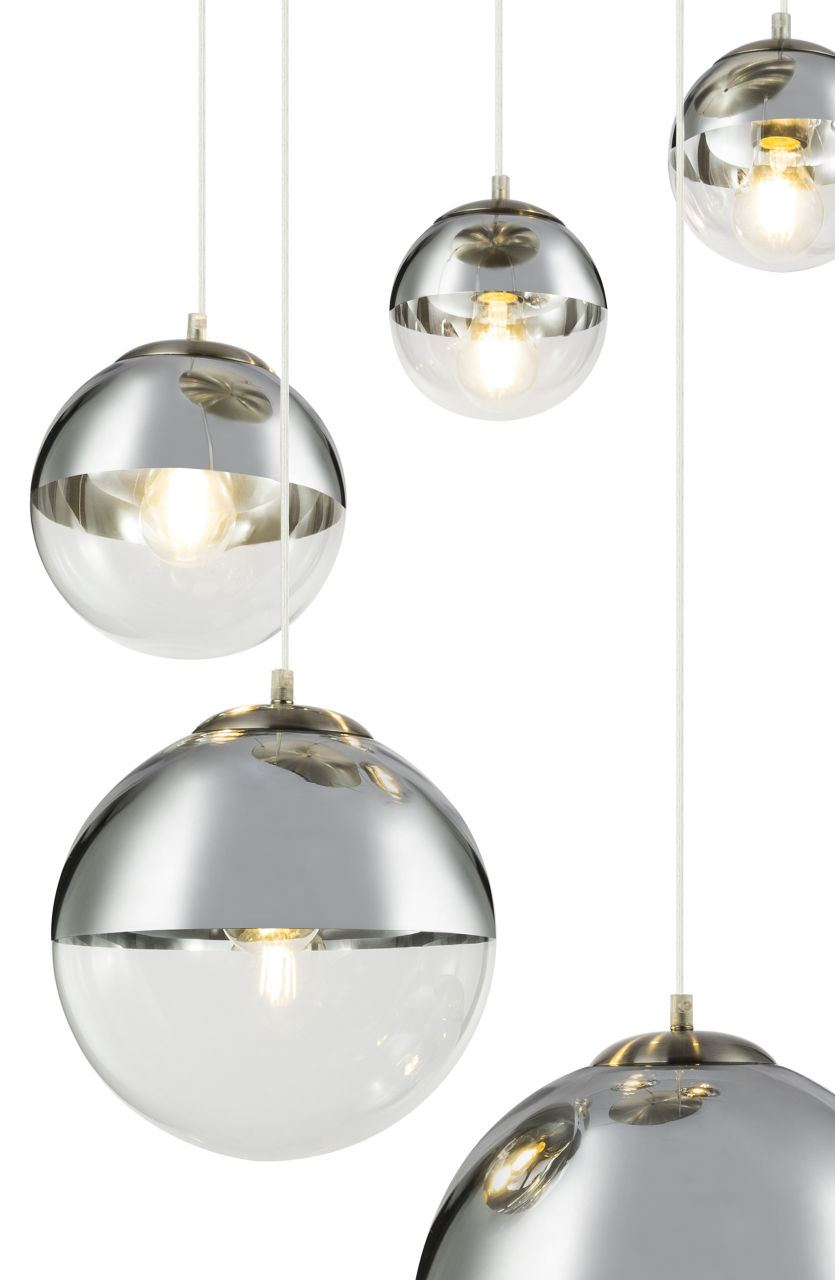 Globo Lighting - VARUS - Hängeleuchte Metall Nickel matt, 3x E27