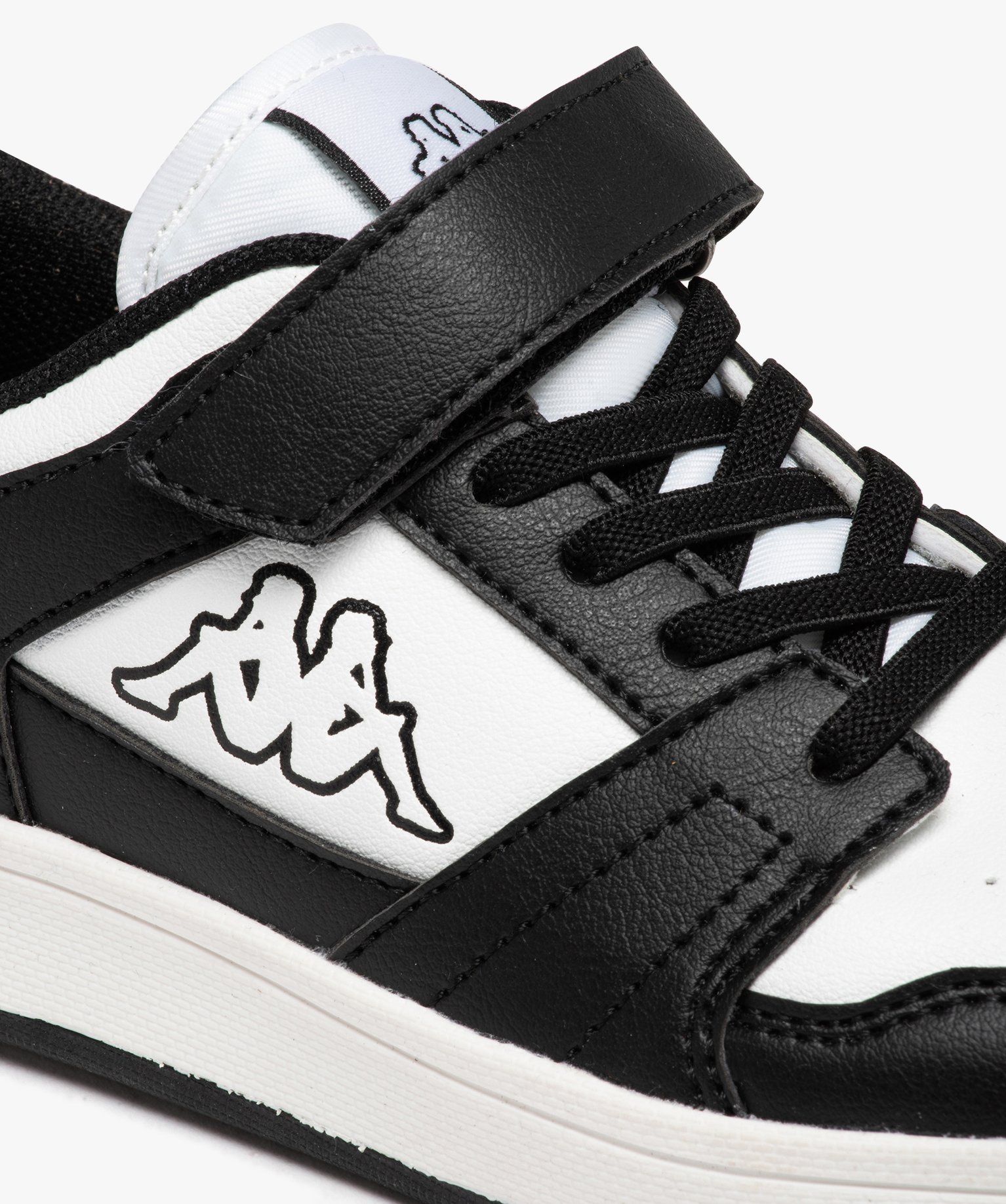 Baskets Garçon bicolores à lacets et à scratch - Kappa blanc | GEMO