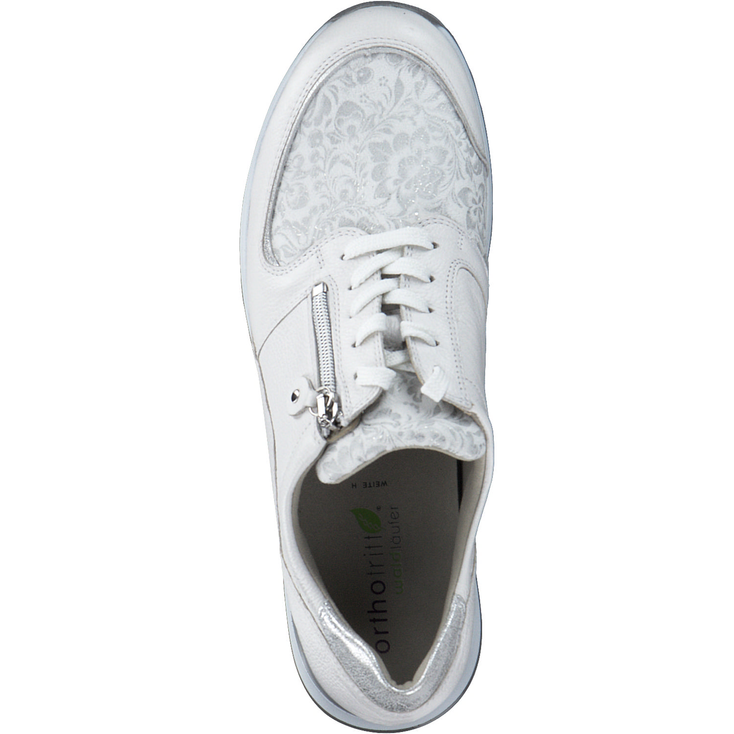 Waldläufer Hiroko Soft H64007, Sneakers Low, Damen, WEISS SILBER WEISS
